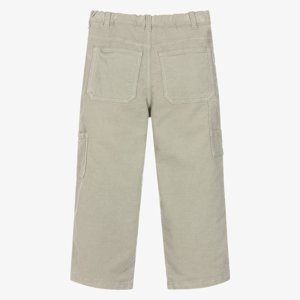 Il Gufo-Boys Sage Green Needle Cord Trousers | Childrensalon Outlet