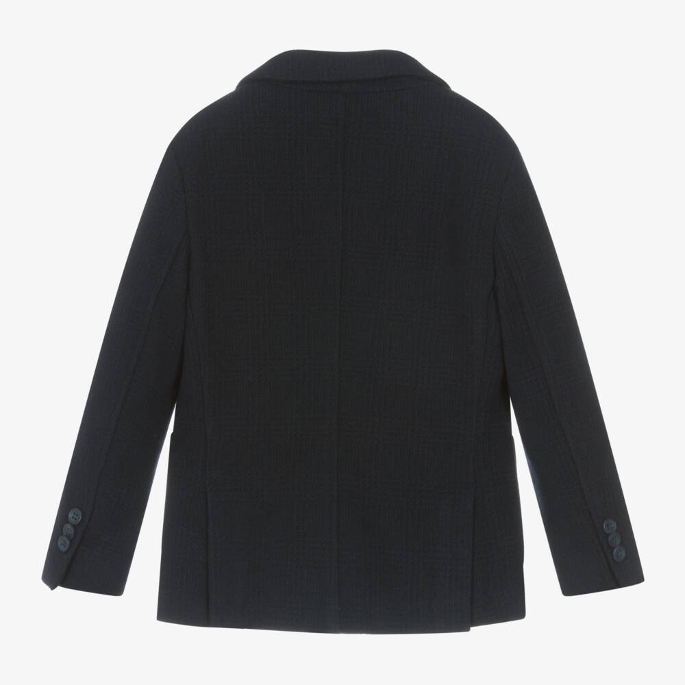 Il Gufo-Boys Smart Blue Checked Jacket | Childrensalon Outlet