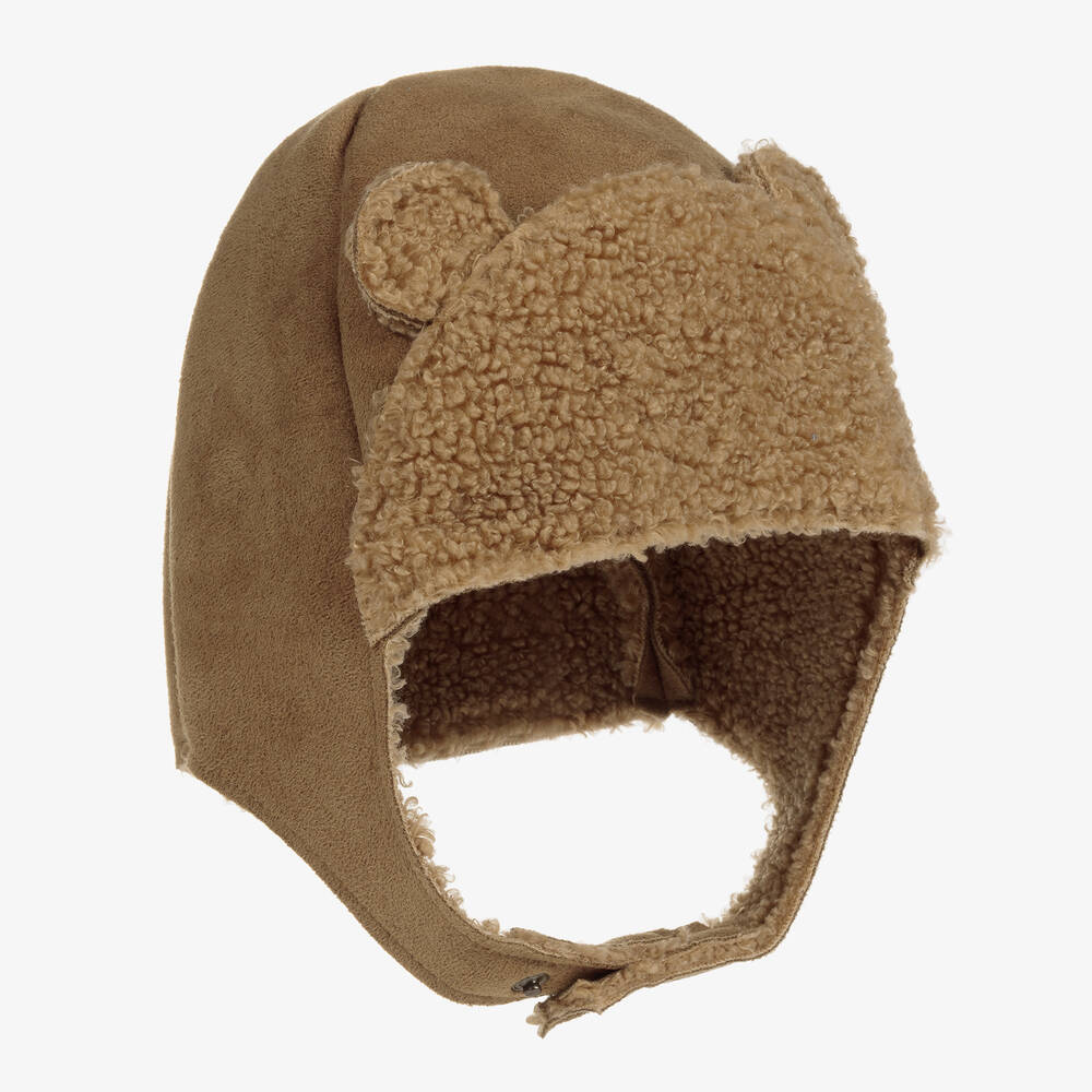 Il Gufo - قبعة شامواه لون بني للأولاد | Childrensalon