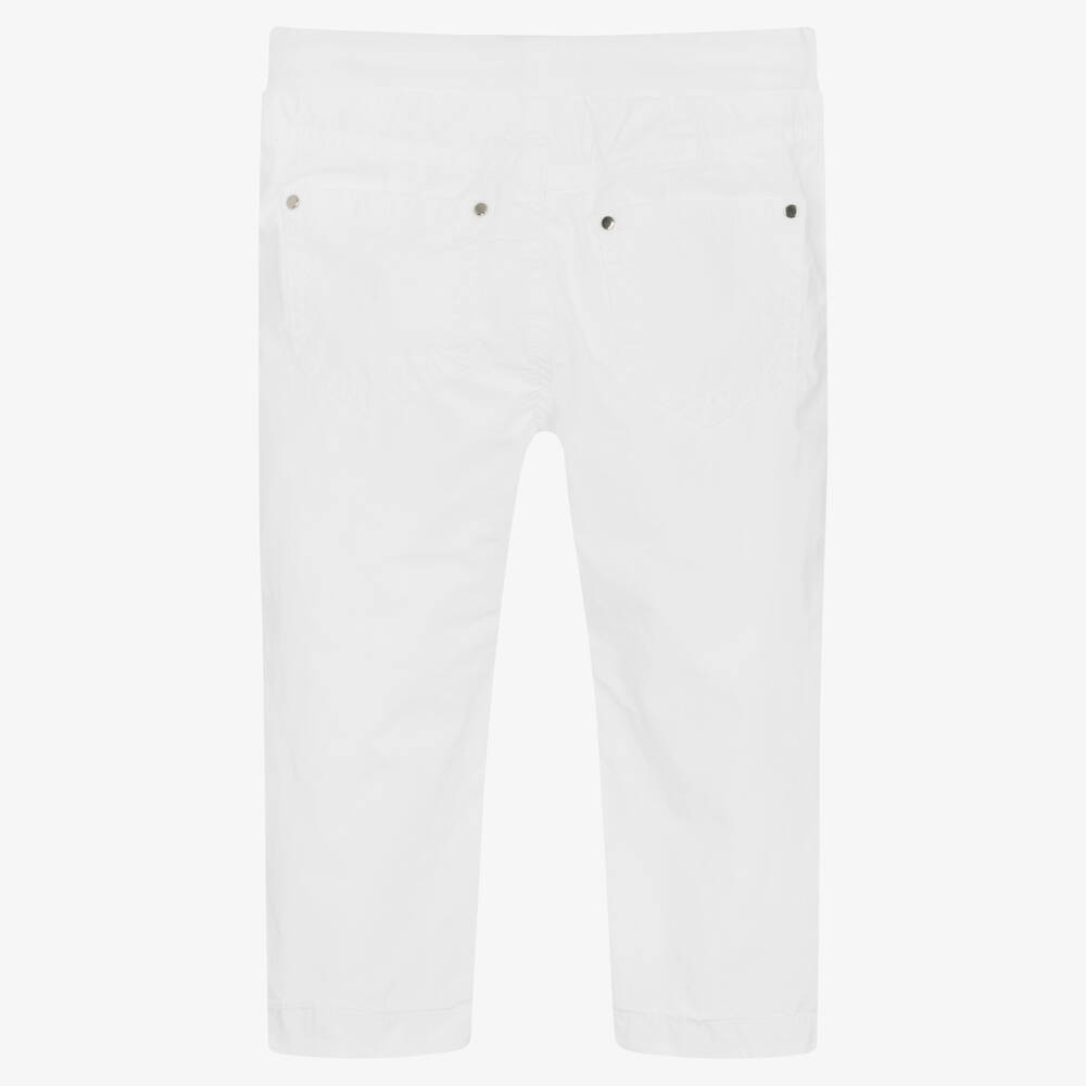 Il Gufo-بنطلون أطفال ولادي قطن لون أبيض | Childrensalon Outlet