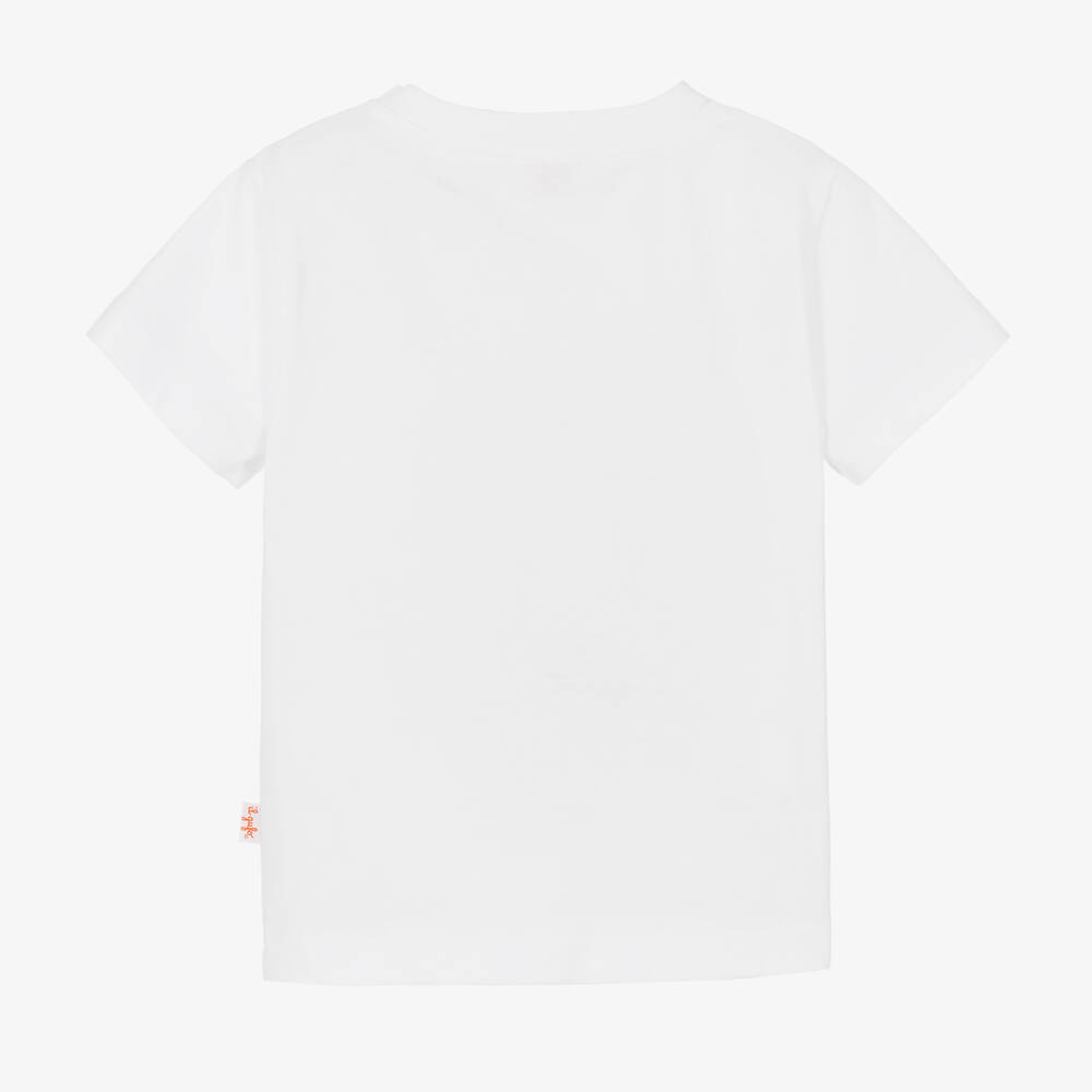 Il Gufo-Белая хлопковая футболка с осьминогом | Childrensalon Outlet