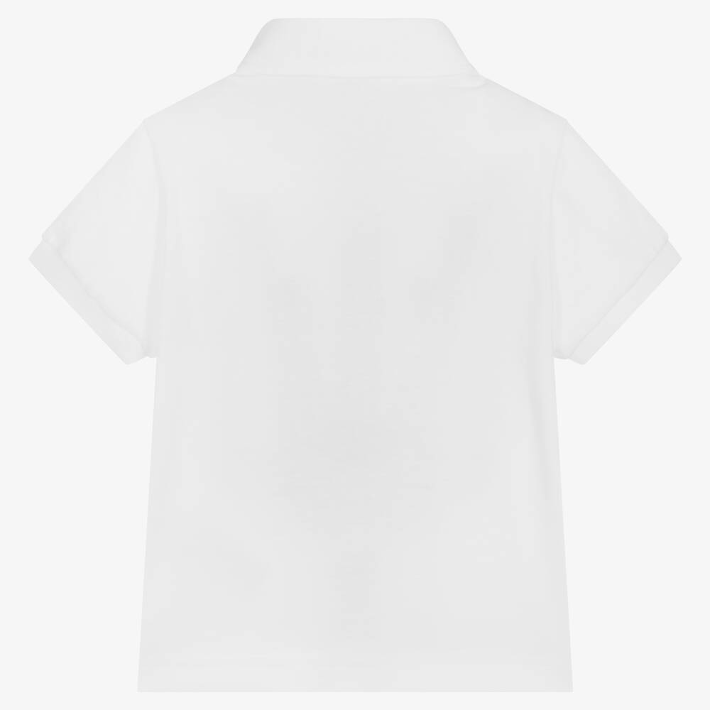 Il Gufo-توب بولو أطفال ولادي قطن لون أبيض | Childrensalon Outlet