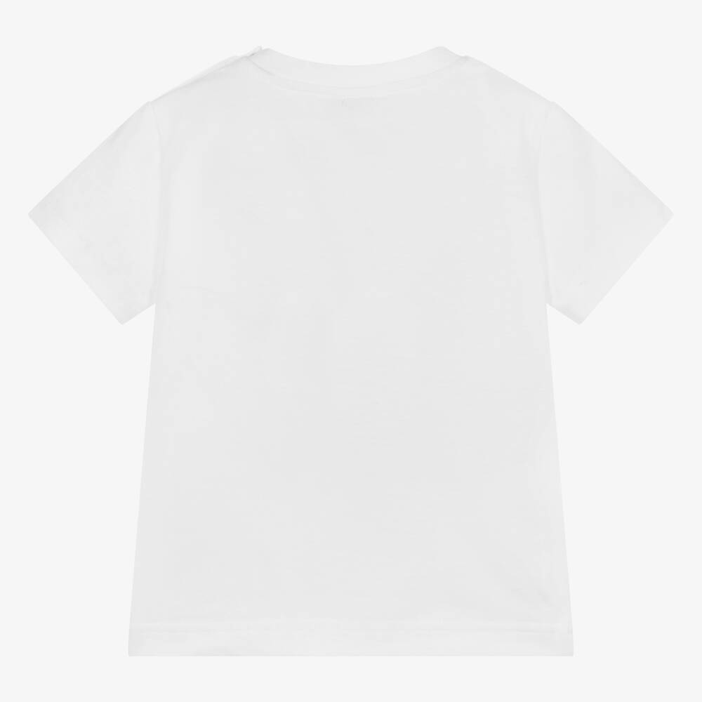 Il Gufo-تيشيرت أطفال ولادي قطن لون أبيض | Childrensalon Outlet