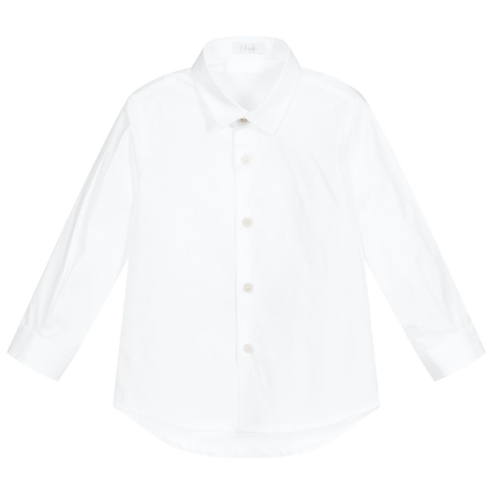Il Gufo - Boys White Cotton Shirt | Childrensalon