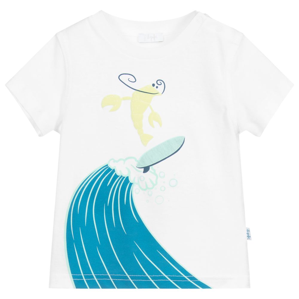 Il Gufo - Boys White Cotton T-Shirt | Childrensalon