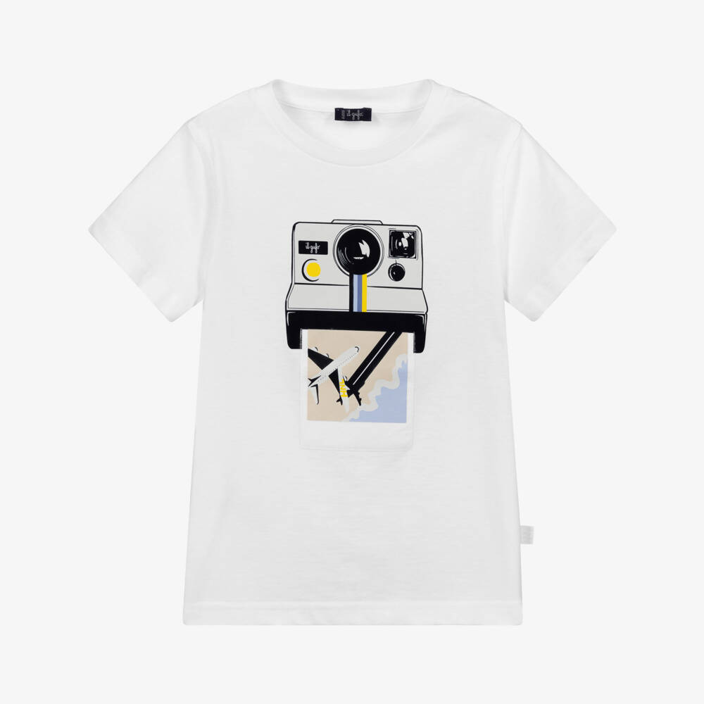 Il Gufo-Boys White Cotton T-Shirt | Childrensalon Outlet