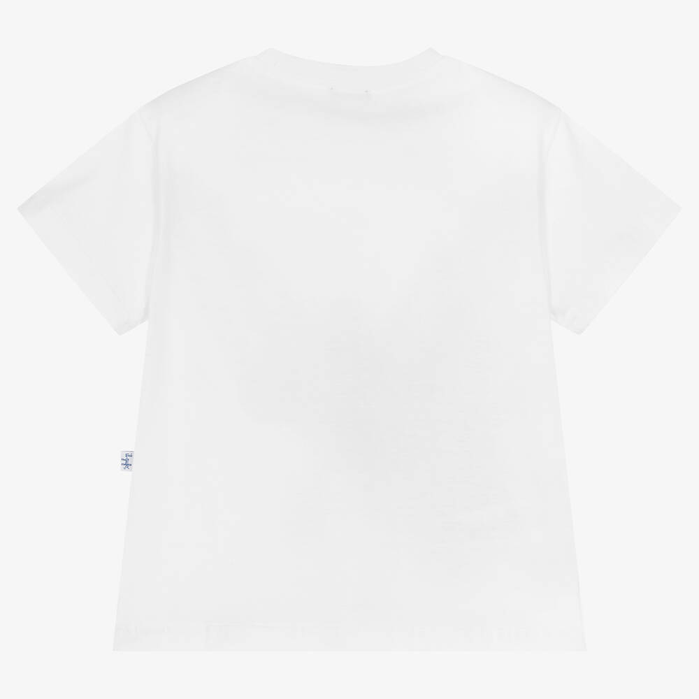 Il Gufo-Boys White Cotton T-Shirt | Childrensalon Outlet