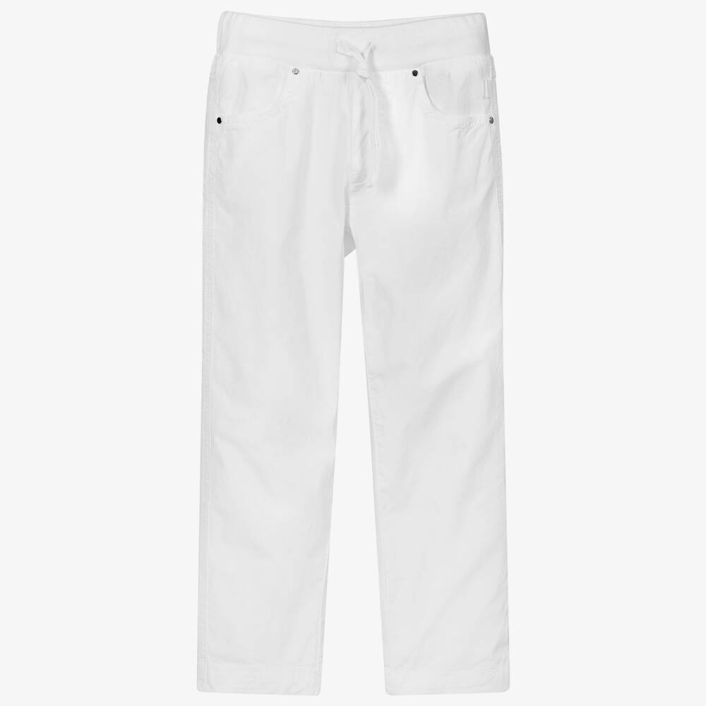 Il Gufo-بنطلون قطن لون أبيض للأولاد | Childrensalon Outlet