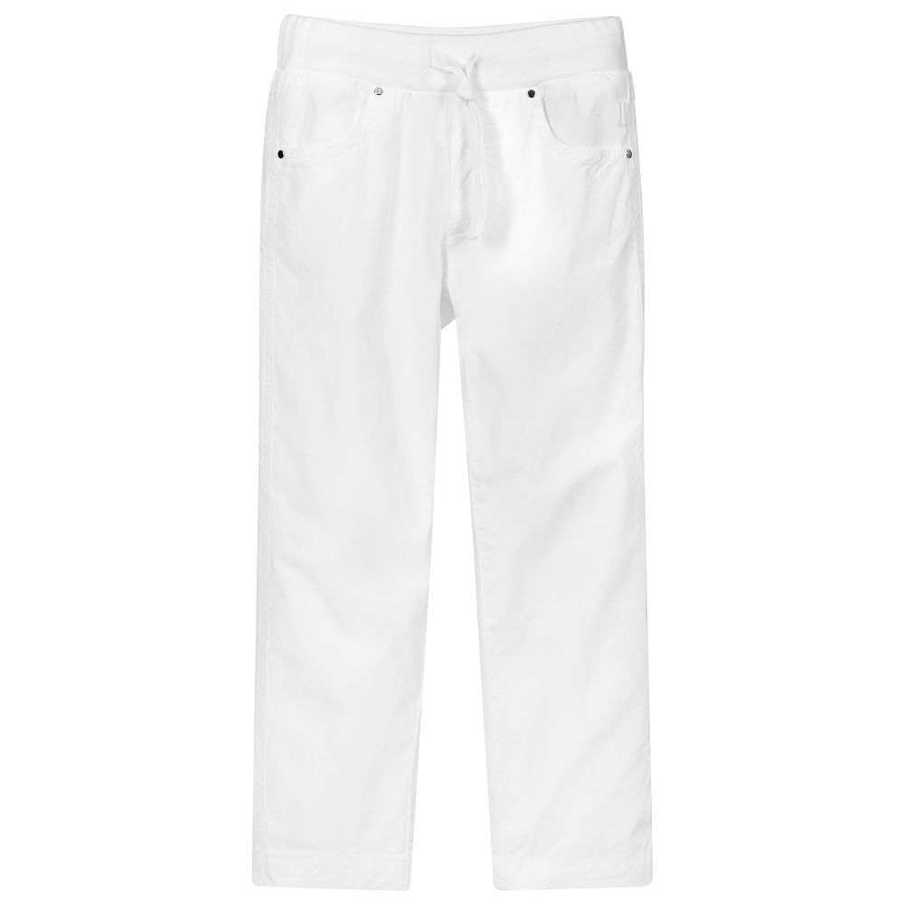 Il Gufo - Boys White Cotton Trousers | Childrensalon