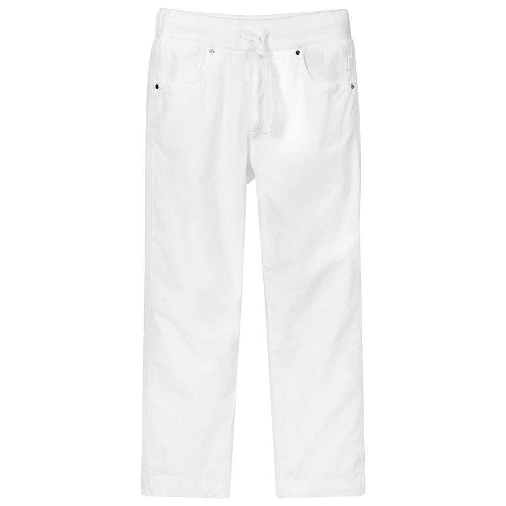 Il Gufo-Boys White Cotton Trousers | Childrensalon Outlet