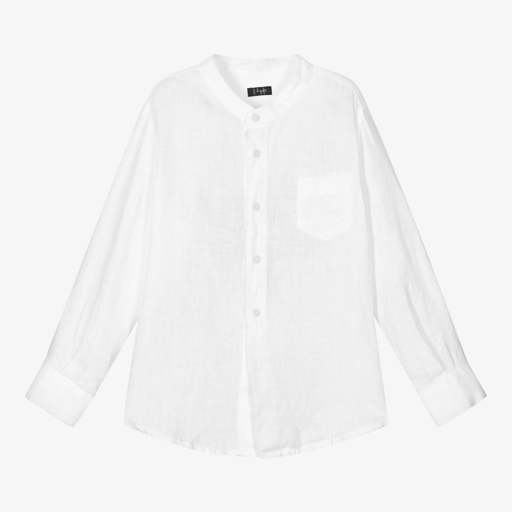 Il Gufo - Boys White Linen Shirt | Childrensalon