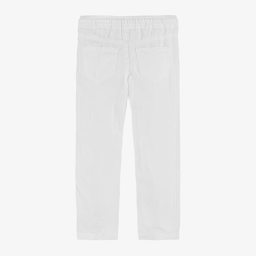 Il Gufo-Boys White Linen Trousers | Childrensalon Outlet