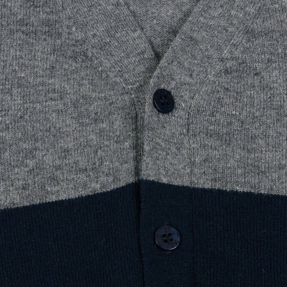 Il Gufo-Boys Wool Colour Block Cardigan | Childrensalon Outlet