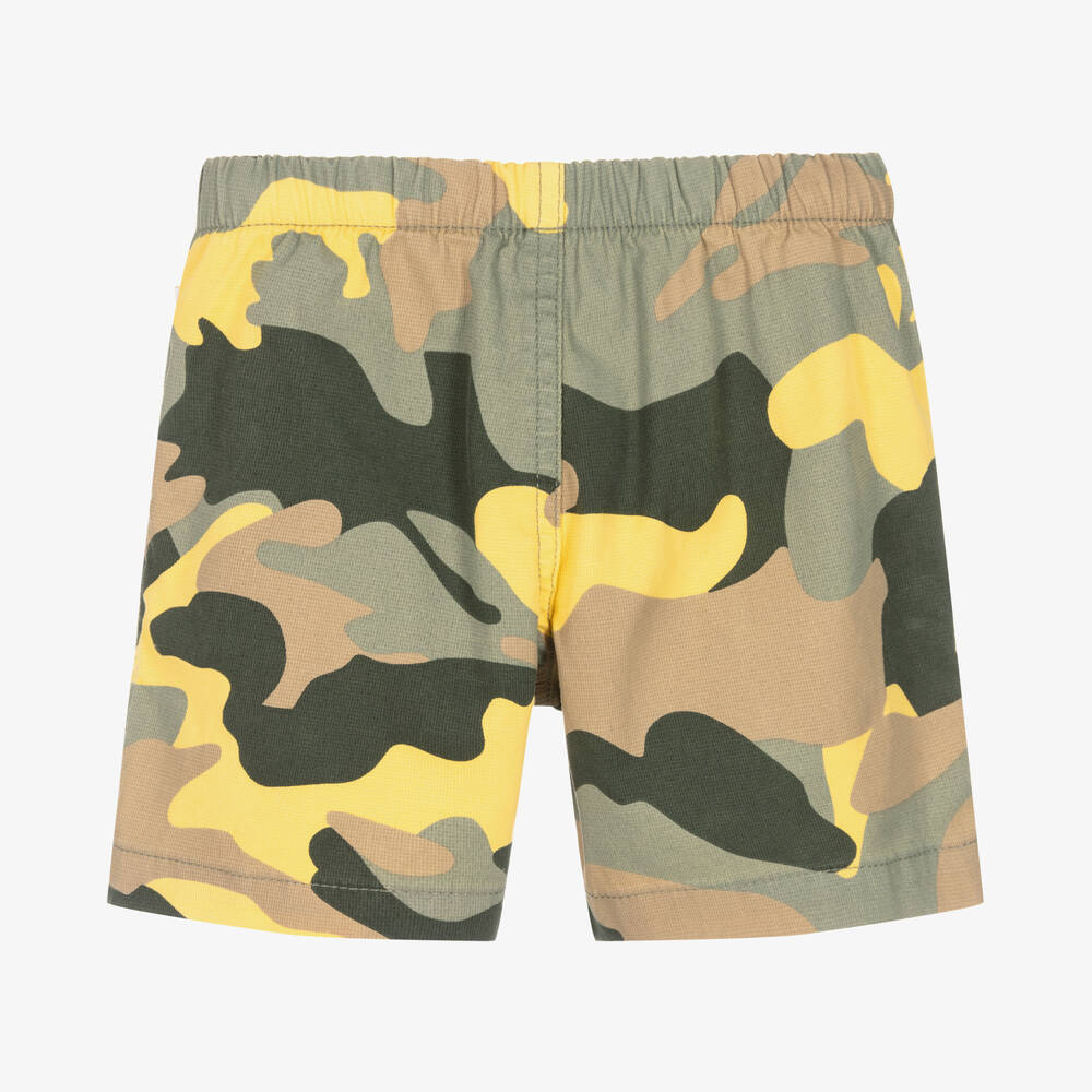 Yellow camouflage shorts hotsell