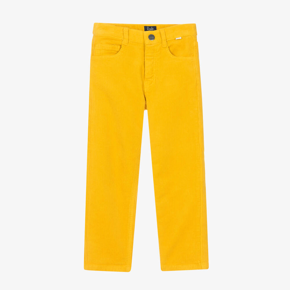 Il Gufo - Boys Yellow Corduroy Trousers | Childrensalon