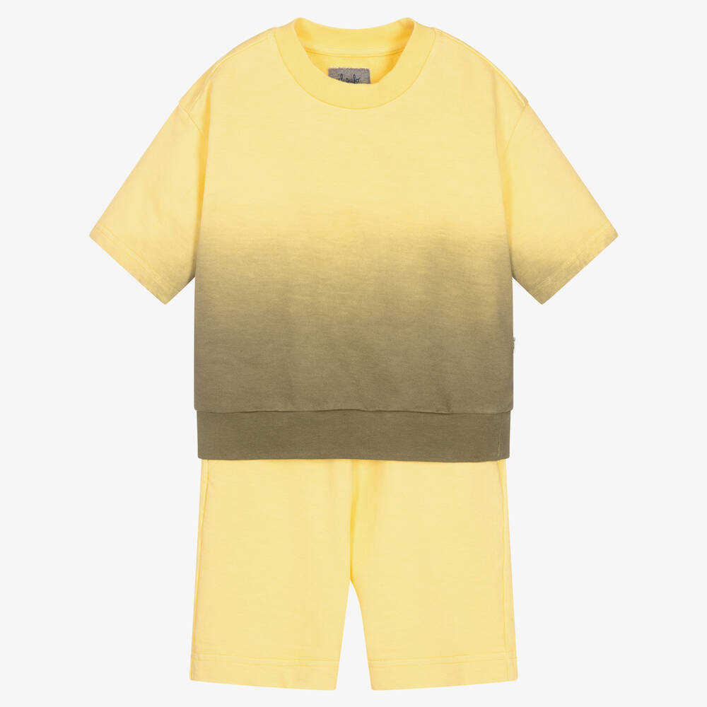 Il Gufo - Желтый топ и шорты из хлопкового джерси | Childrensalon