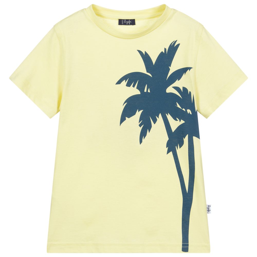 Il Gufo - Boys Yellow Cotton T-Shirt | Childrensalon