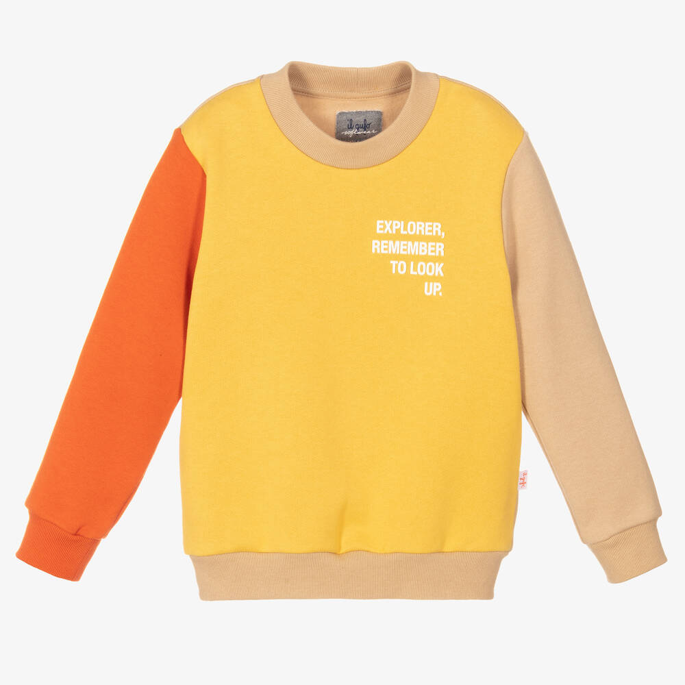 Il Gufo - Colourblock Cotton Sweatshirt | Childrensalon