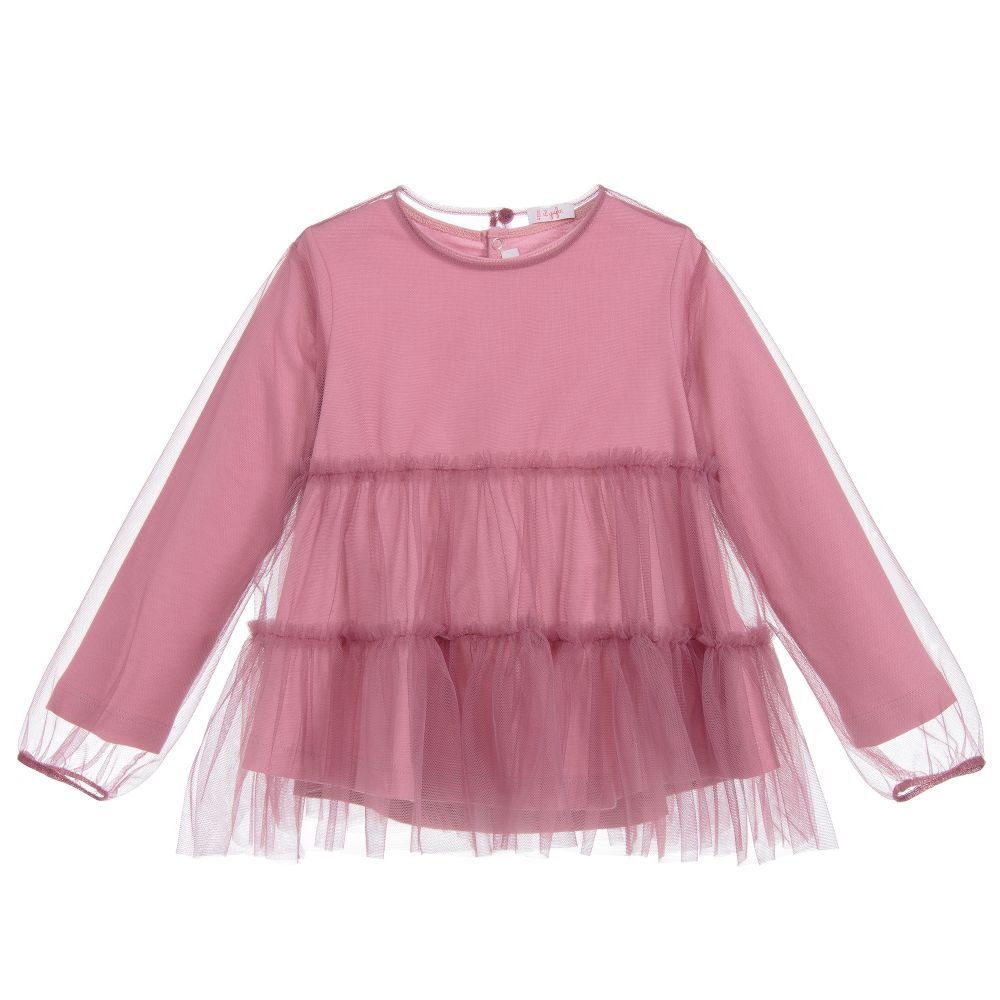 Il Gufo - Girls 2 Piece Purple Blouse | Childrensalon