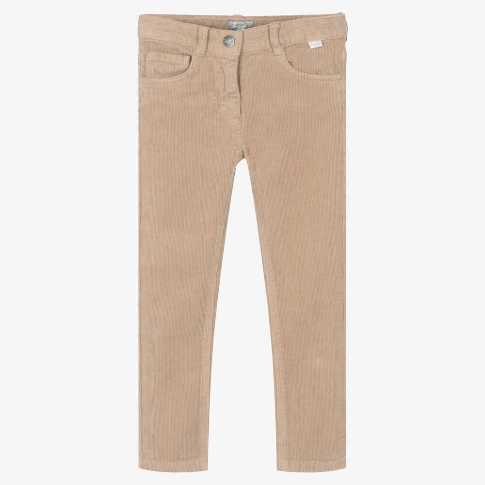 Il Gufo - Girls Beige Corduroy Trousers | Childrensalon