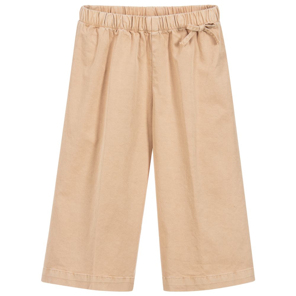 Il Gufo - Girls Beige Cotton Culottes | Childrensalon