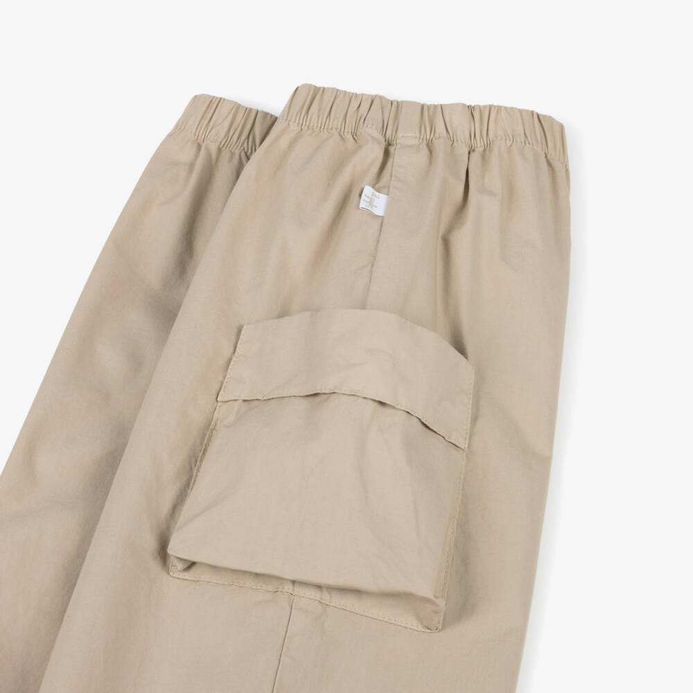 Il Gufo-Бежевые хлопковые брюки для девочек | Childrensalon Outlet