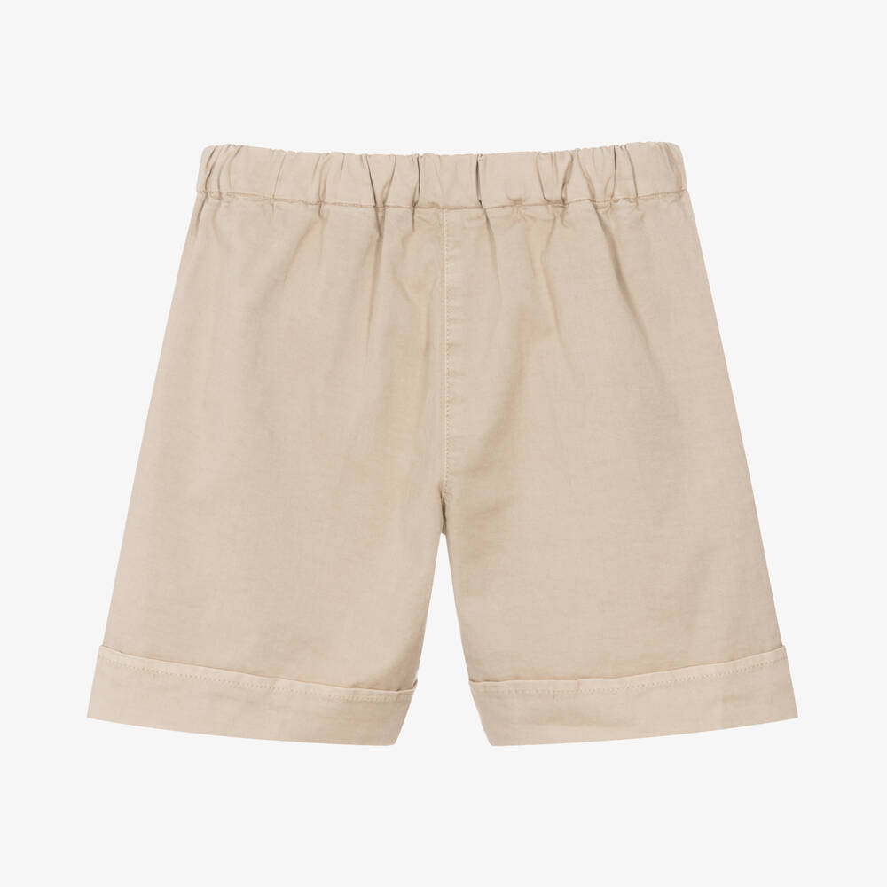 Il Gufo-شورت قطن تويل لون بيج للبنات | Childrensalon Outlet