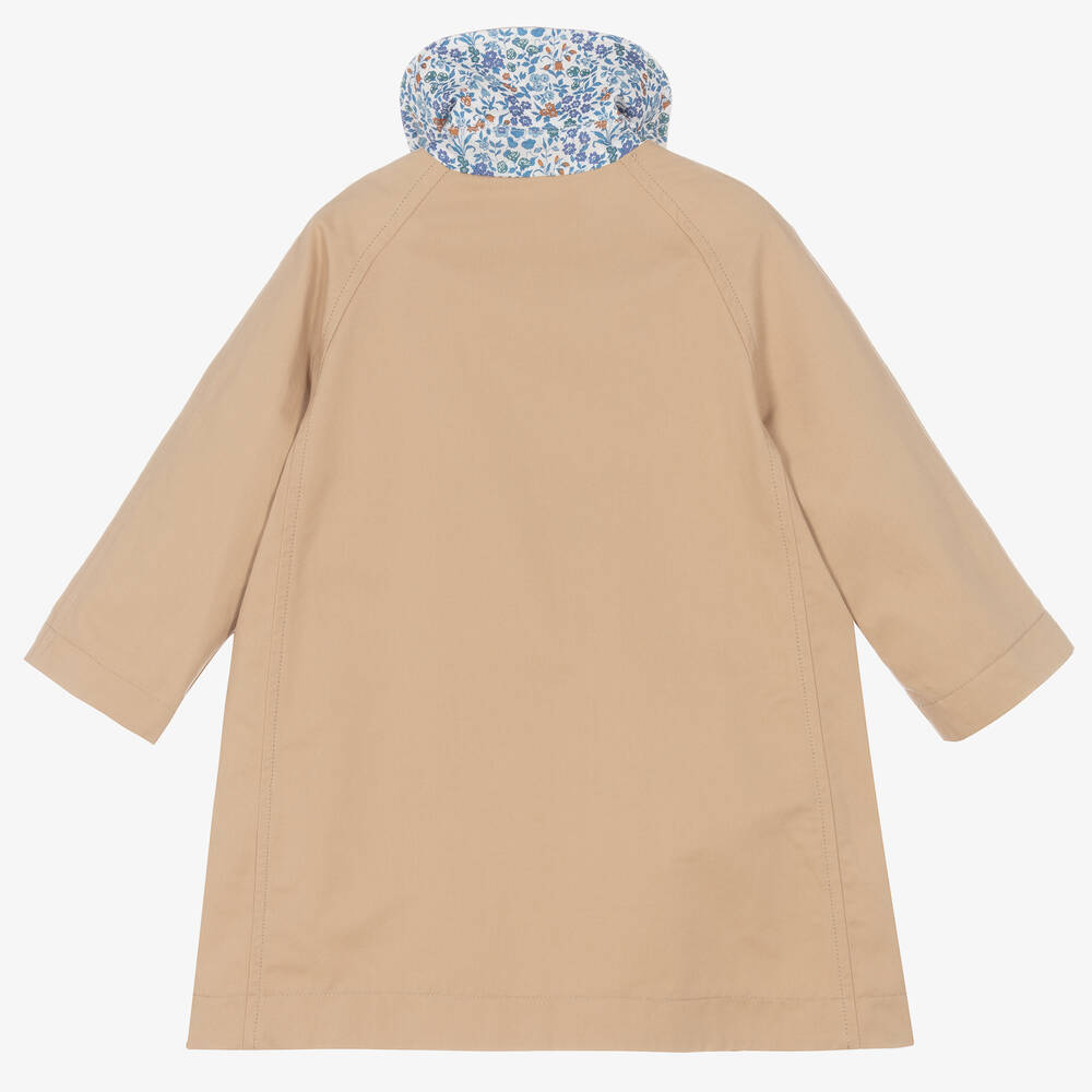 Il Gufo-Girls Beige Cotton Trench Coat | Childrensalon Outlet