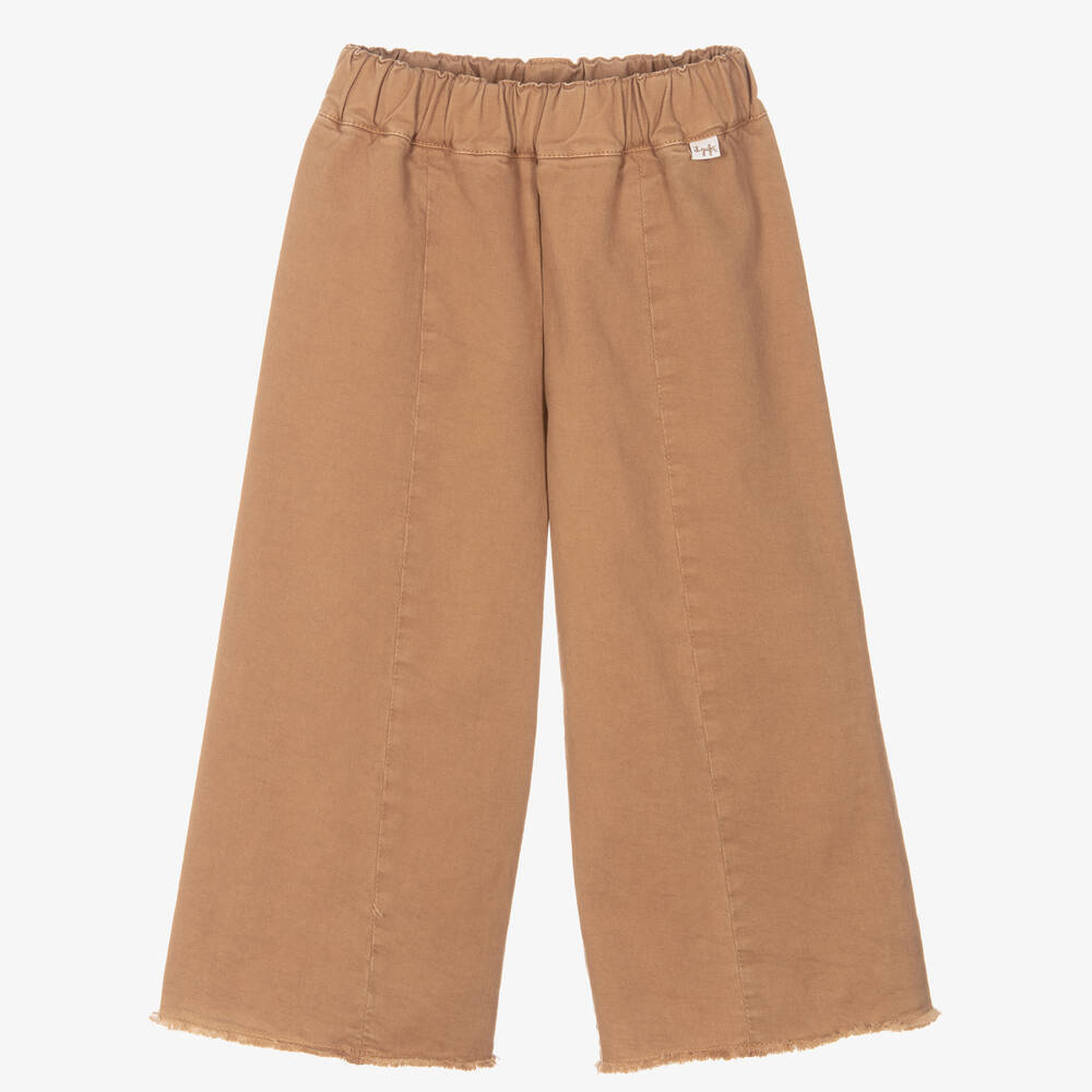 Beige wide leg trousers ladies sale