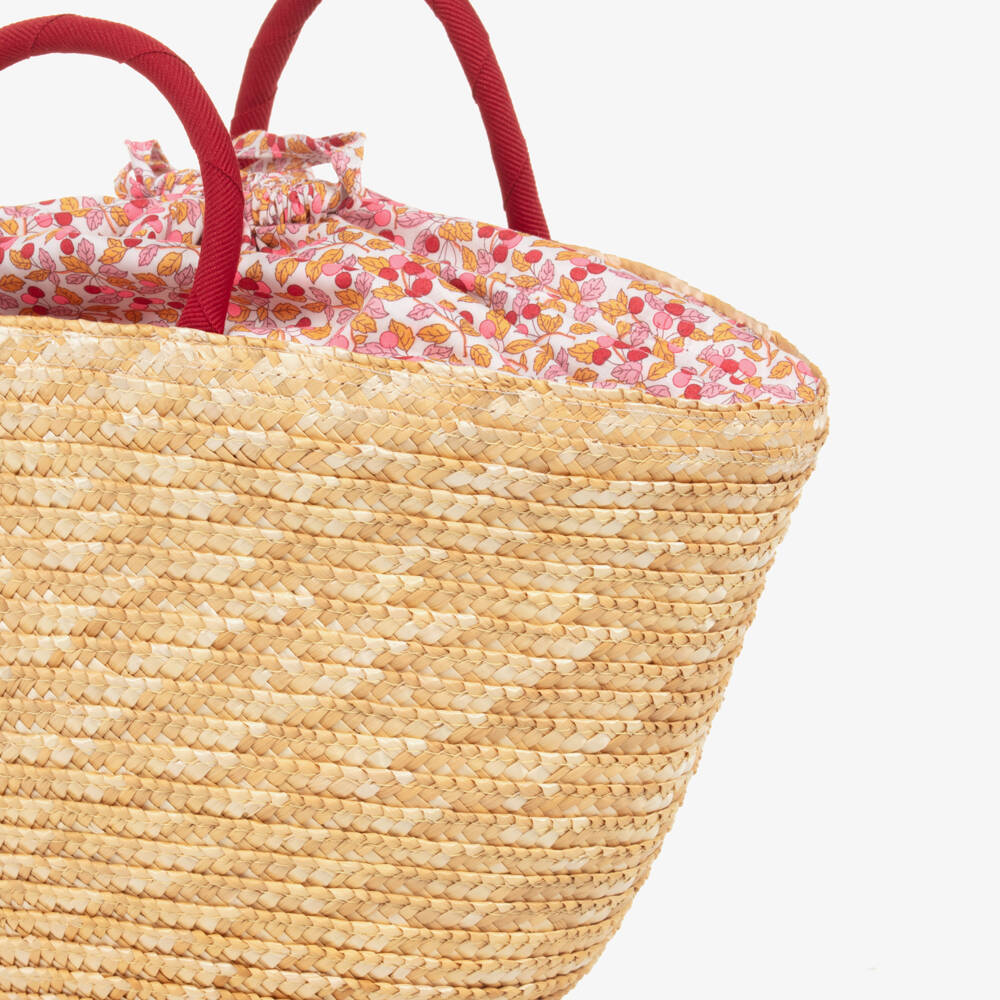 Il Gufo-Girls Beige Woven Straw Handbag | Childrensalon Outlet