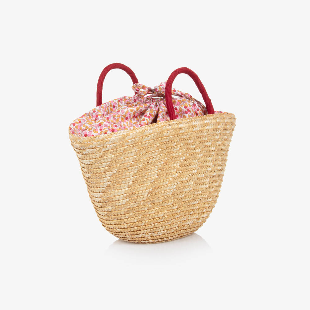 Il Gufo-Girls Beige Woven Straw Handbag | Childrensalon Outlet