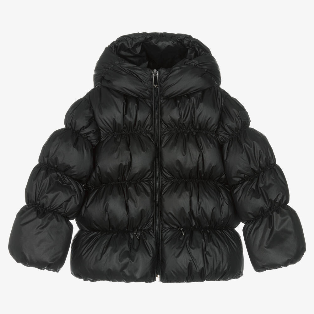 Il Gufo-Girls Black Down Padded Puffer Jacket | Childrensalon Outlet