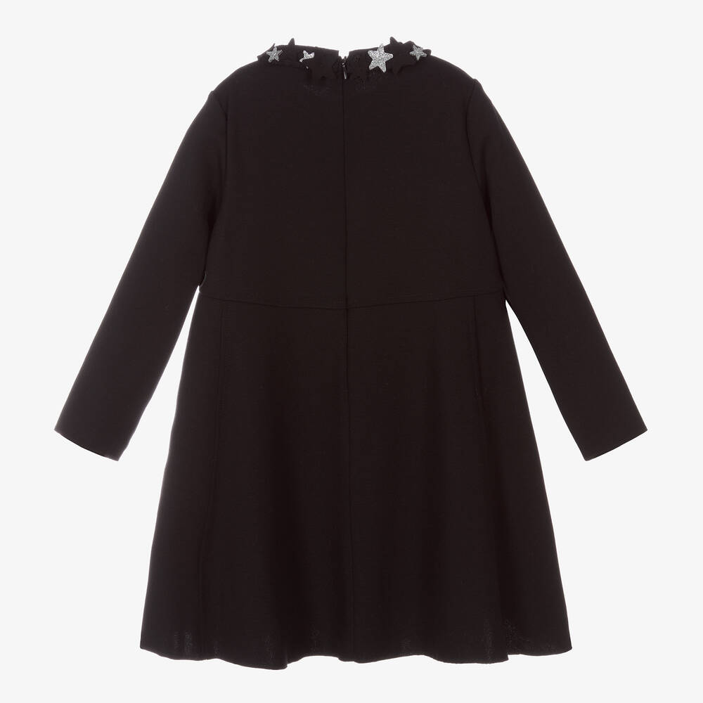 Il Gufo-Girls Black Milano Jersey Dress | Childrensalon Outlet