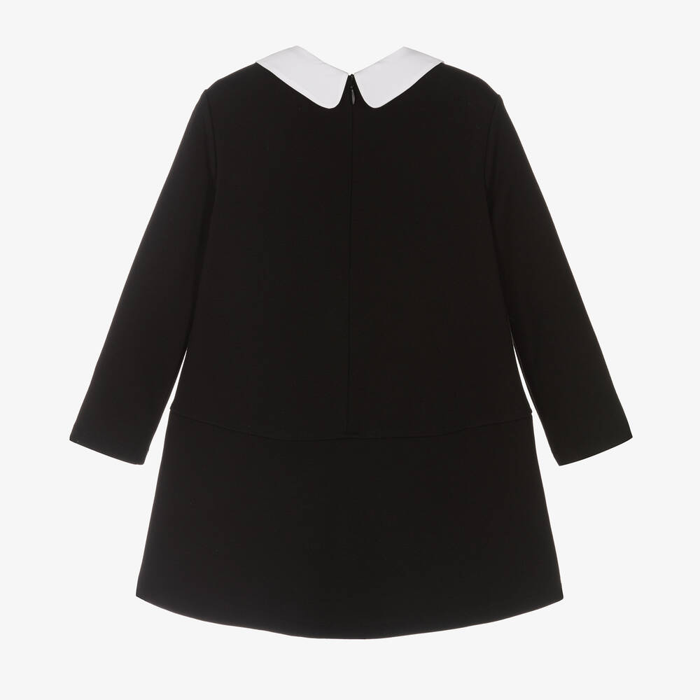 Il Gufo-Girls Black Milano Jersey Dress | Childrensalon Outlet