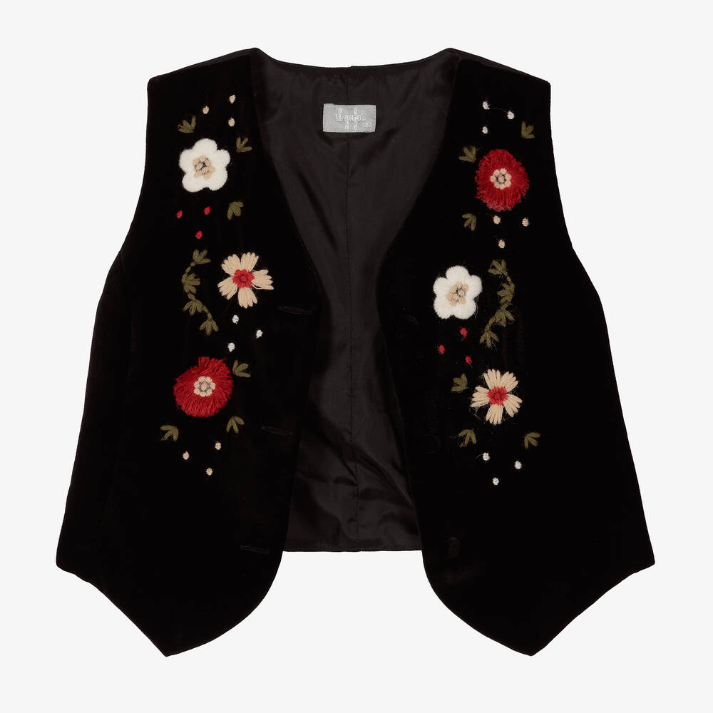 Girls black waistcoat discount