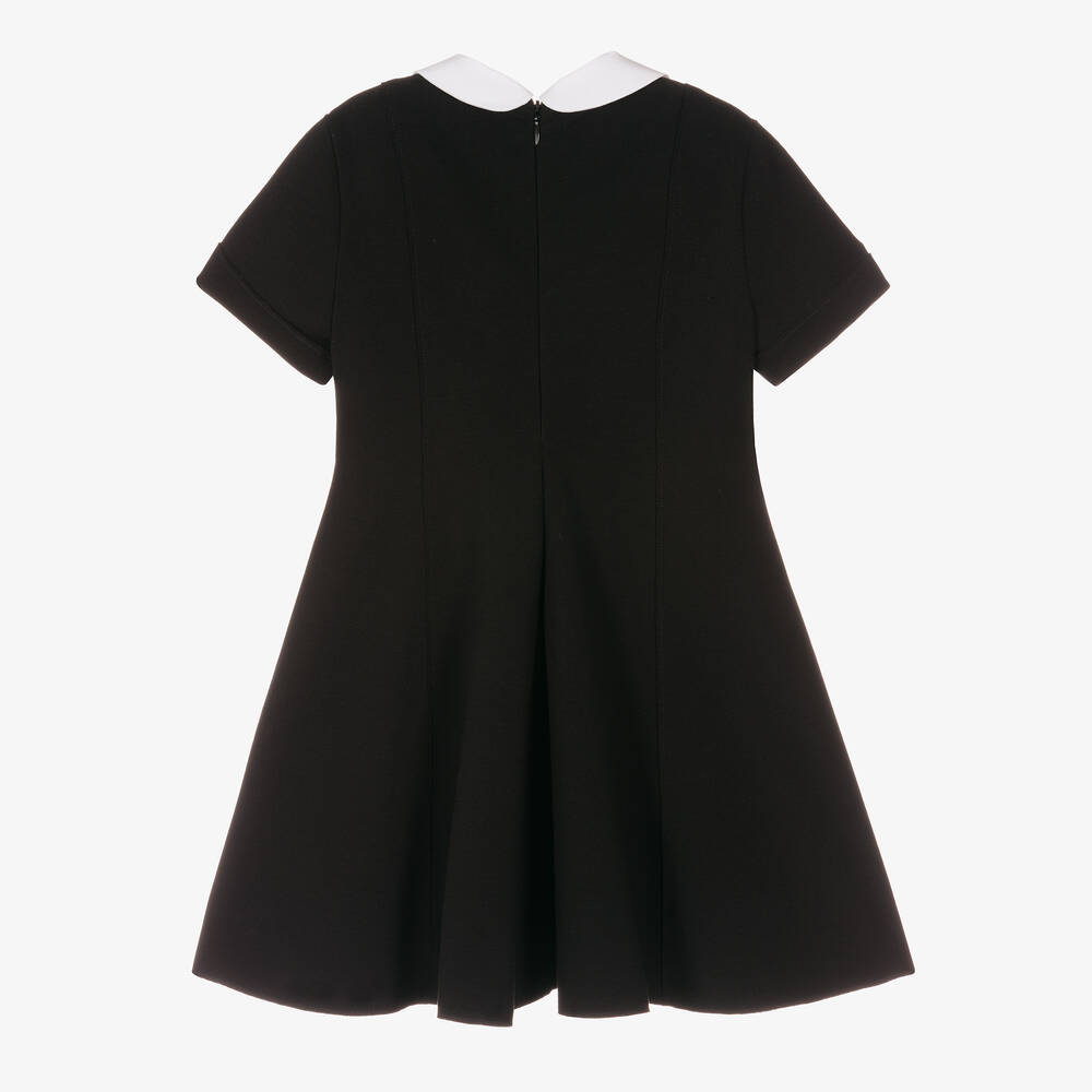 Il Gufo-Girls Black & White Milano Jersey Dress | Childrensalon Outlet