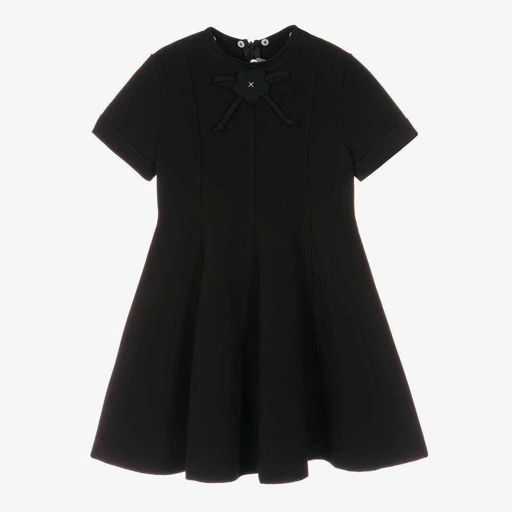 Il Gufo-Girls Black & White Milano Jersey Dress | Childrensalon Outlet