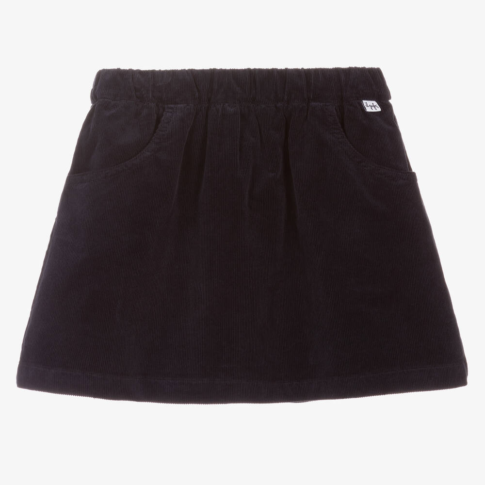 Il Gufo-Girls Blue Corduroy Skirt | Childrensalon Outlet