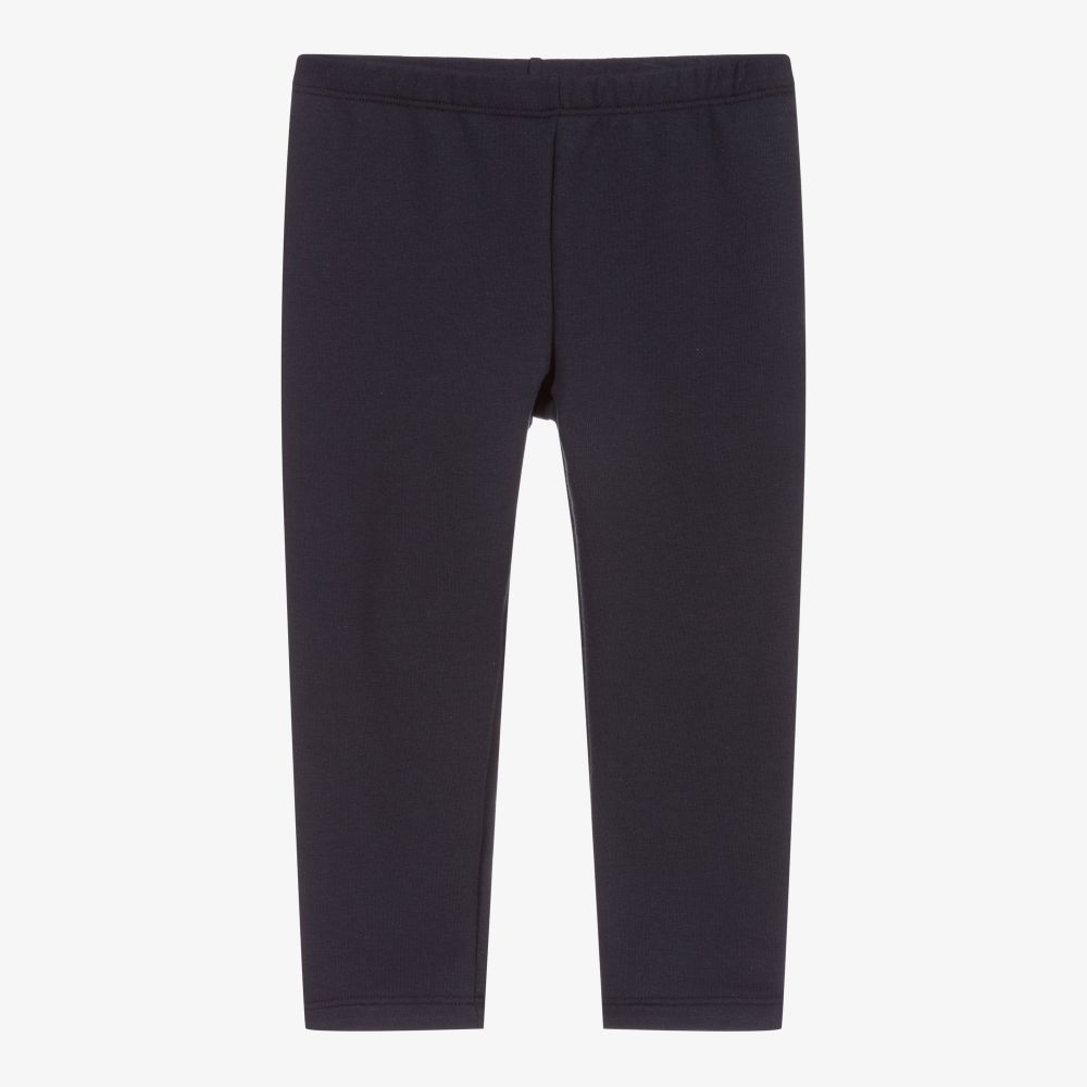 Il Gufo-Girls Blue Cotton Leggings | Childrensalon Outlet