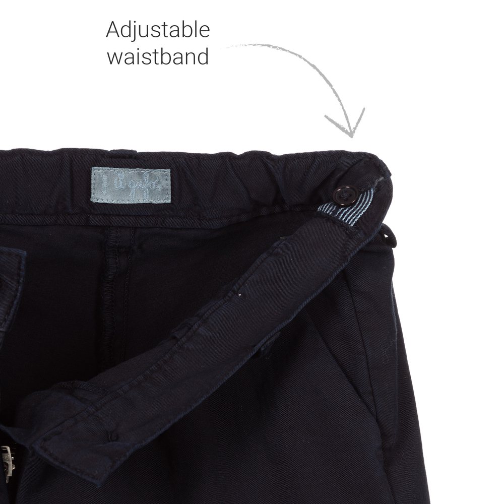 Il Gufo-Girls Blue Cotton Shorts | Childrensalon Outlet