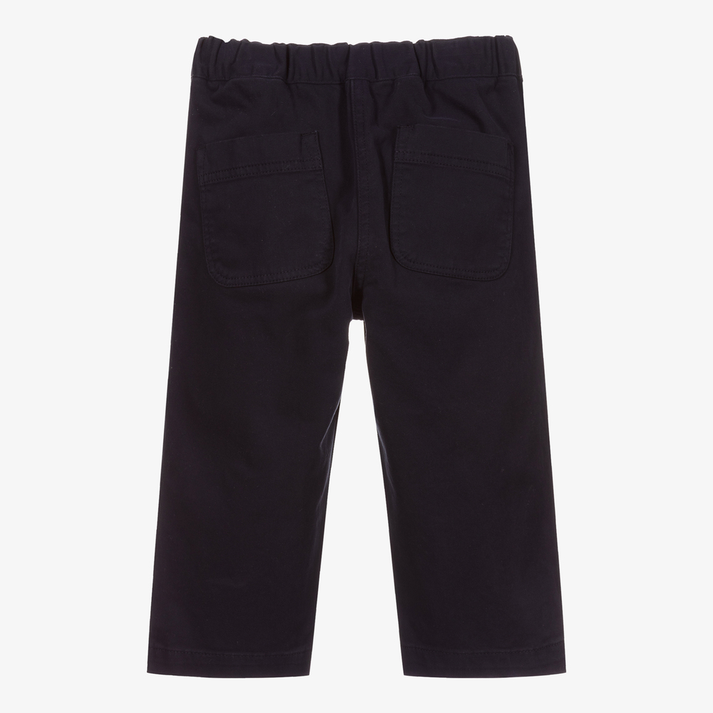 إيل غوفو-بنطلون قطن تويل لون كحلي للبنات | Childrensalon Outlet