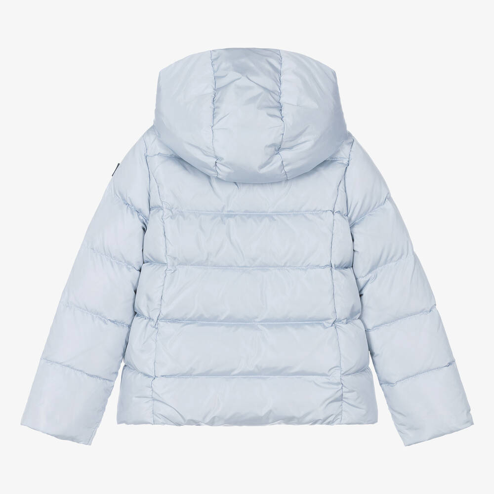 Il Gufo-Girls Blue Down Puffer Jacket | Childrensalon Outlet