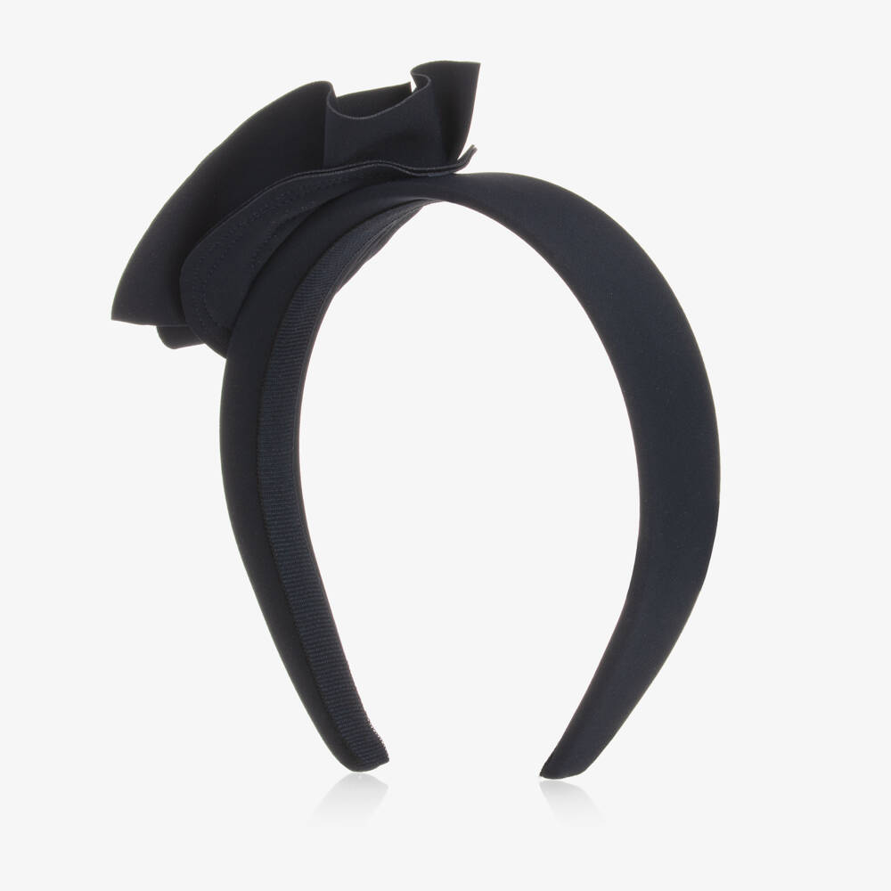 إيل غوفو-طوق للشعر قطن مزين بوردة لون كحلي للبنات | Childrensalon Outlet