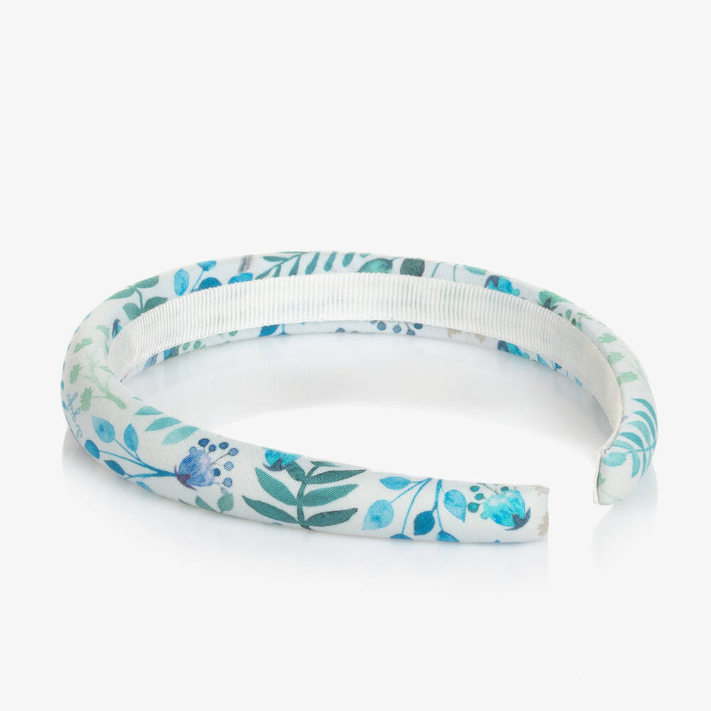 Il Gufo-Girls Blue Floral Hairband | Childrensalon Outlet