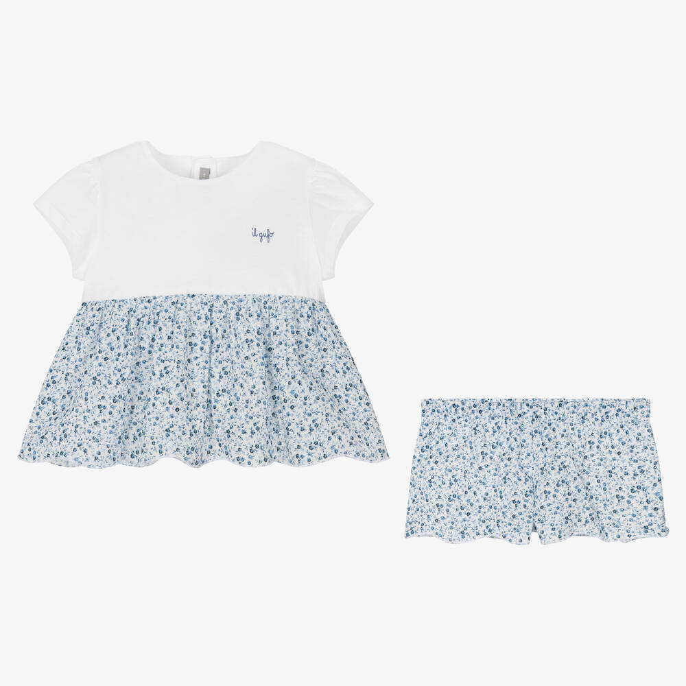 Il Gufo-Топ и шорты в цветочек | Childrensalon Outlet