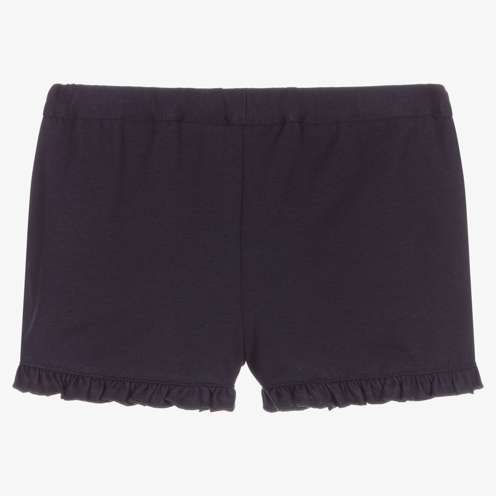 Il Gufo-شورت قطن جيرسي لون كحلي للبنات | Childrensalon Outlet