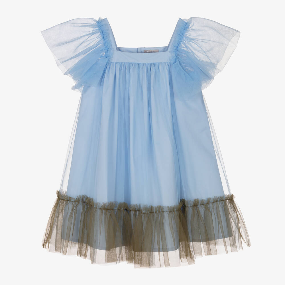 Treat Girl's tulle frill jersey(gray) | Treat ü