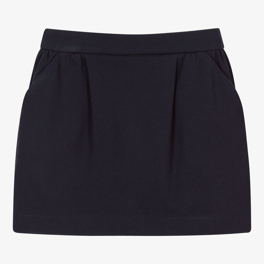 Il Gufo-Синяя трикотажная юбка для девочек | Childrensalon Outlet