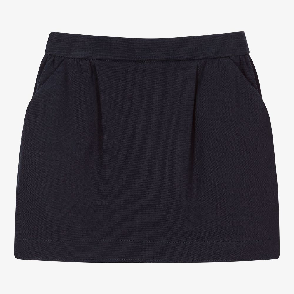 Il Gufo - Girls Blue Milano Jersey Skirt | Childrensalon