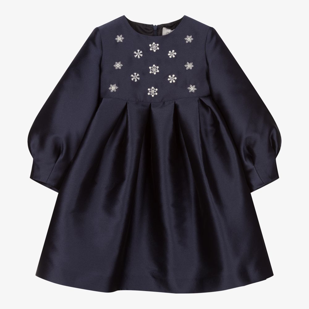 Il Gufo - Blaues Kleid aus Seidenmischung (M) | Childrensalon